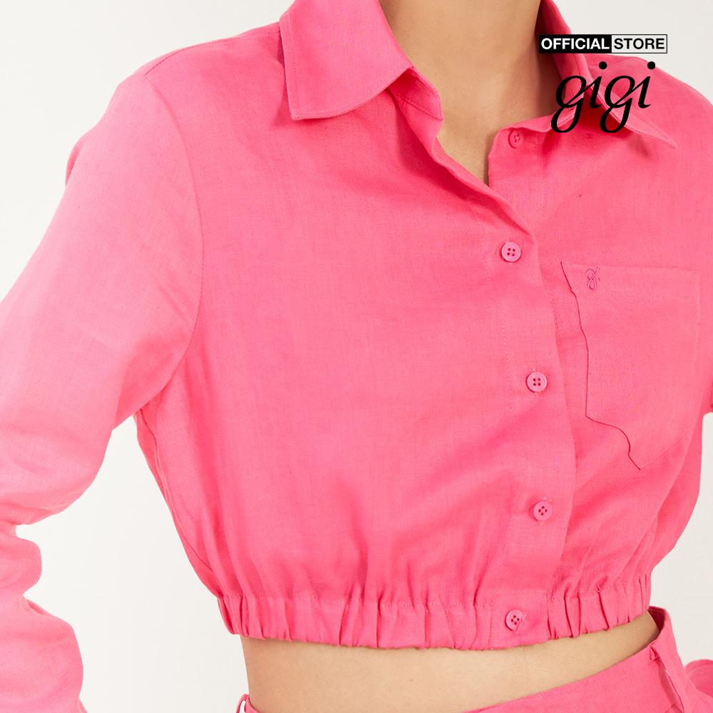 GIGI - Áo sơ mi nữ tay dài phom croptop trẻ trung G1106T221228-42-Size:38