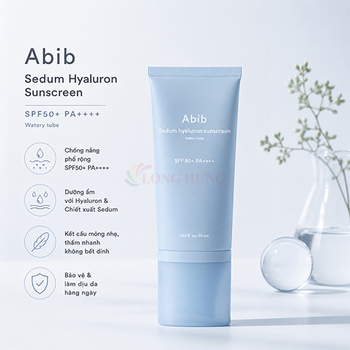 Kem chống nắng Abib Sedum Hyaluron Sunscreen SPF50+PA++++ (50ml) - Hàng chính hãng