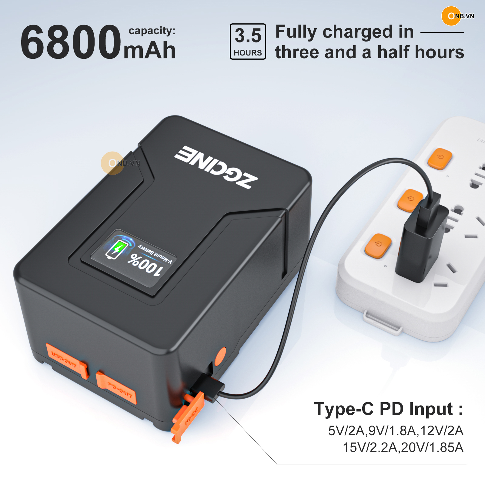 ZGCine V99 V-Mount Battery 99wh 6800mAh PD Quick Charge