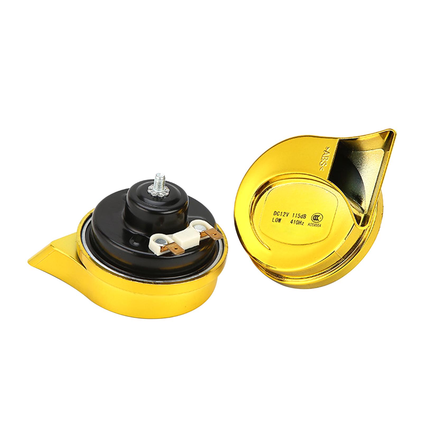 2Pcs Car Truck High Low Tone Sound Horn, 12V Waterproof Car Electric Snail Horn