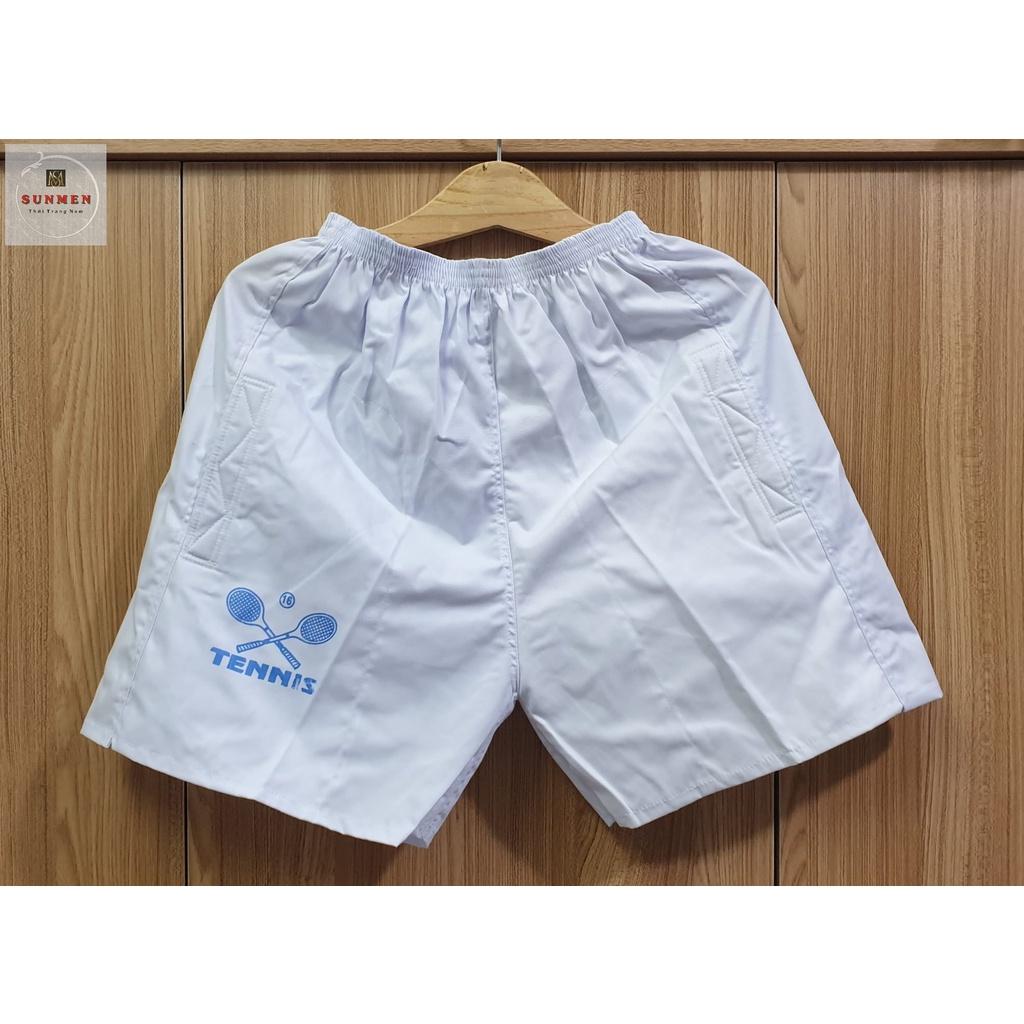 Quần Đùi Nam Kaki Đáy Nem Thể Thao Trắng SUNMEN Size Từ 45-75kg,Phù hợp mặc nhà,mặc ngủ thoáng mát