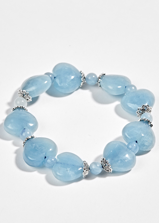 Vòng Đá Hải Lam Ngọc Trái Tim Ngọc Quý Gemstones