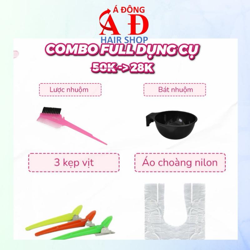 Thuốc Nhuộm Tóc Màu NÂU ĐEN Không Tẩy Khả Năng Phủ Bạc Tốt - Dưỡng ít - 65k, Dưỡng ít - 65k