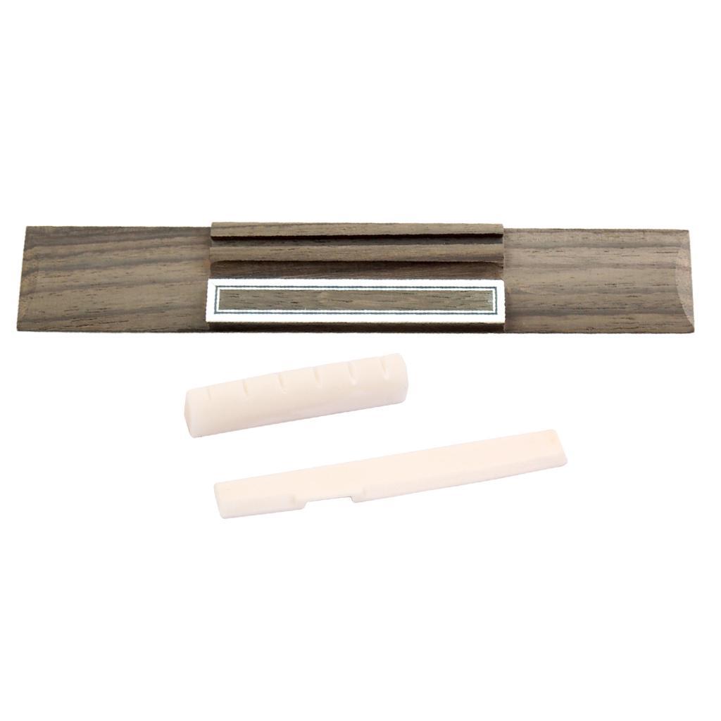 Classical Guitar Replacement Parts Rosewood Guitar Bridge & Bone Saddle Nut