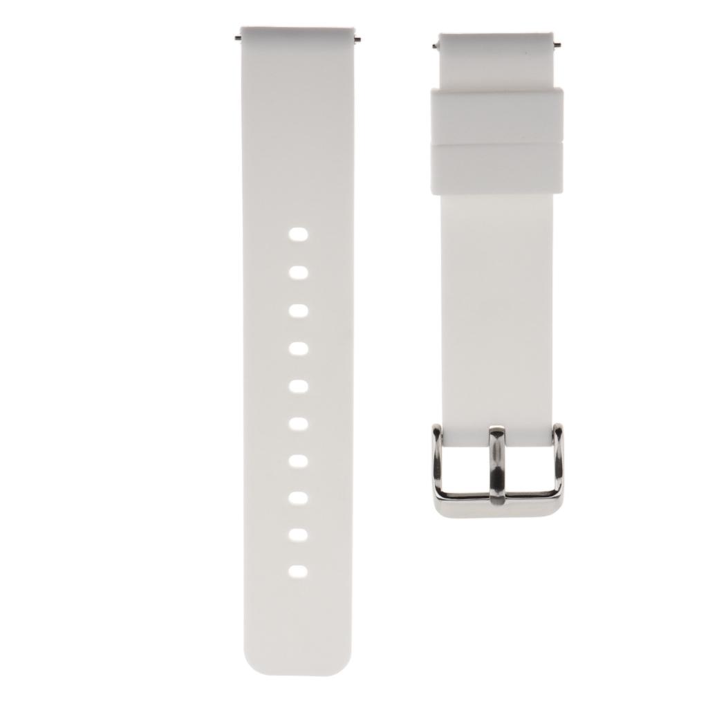 20mm Replacement Silicone Rubber Sports Watch Band Bracelet for Smart Watch