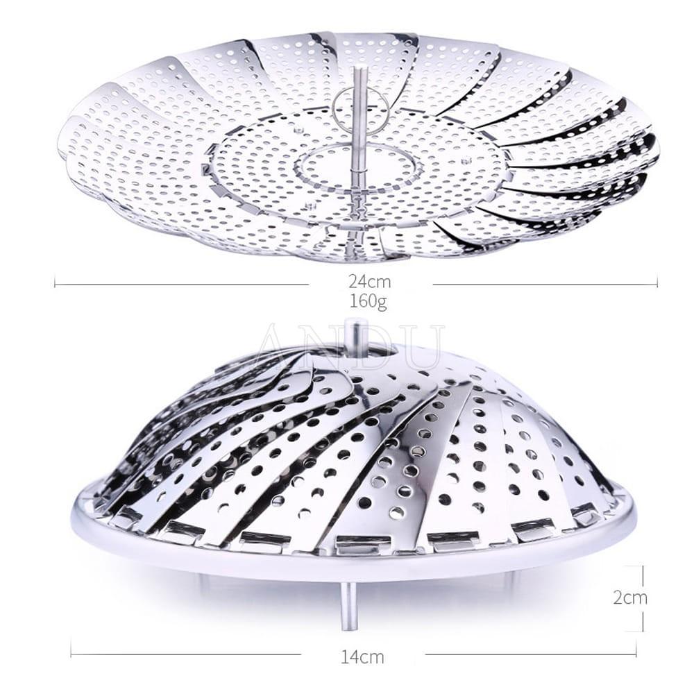 Dụng Cụ Hấp Vỉ hấp Xôi Vỉ Đồ Xôi Inox Đa Năng Tiện Lợi Có Thể Gập Gọn