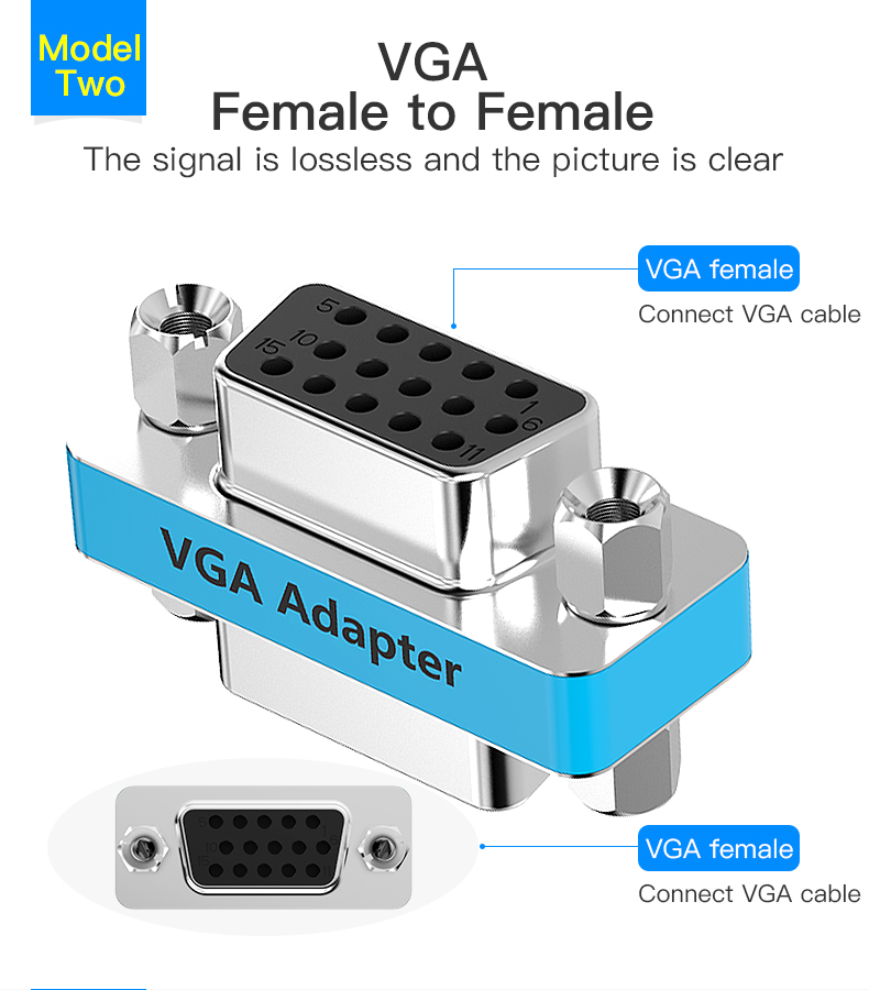 Đầu chuyển  VGA Female to VGA Female Vention DDCI0 - Hàng chính hãng