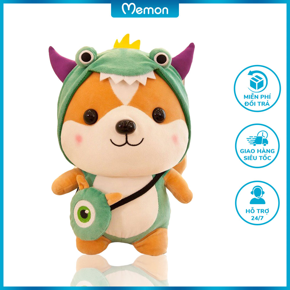 Gấu bông chó Shiba cosplay 25cm cao cấp - Hàng chính hãng Memon - Đồ chơi thú nhồi bông chó Shiba cosplay, Kích thước 25cm, Bông gòn mềm mịn, bền đẹp, dễ sử dụng và an toàn cho trẻ nhỏ.