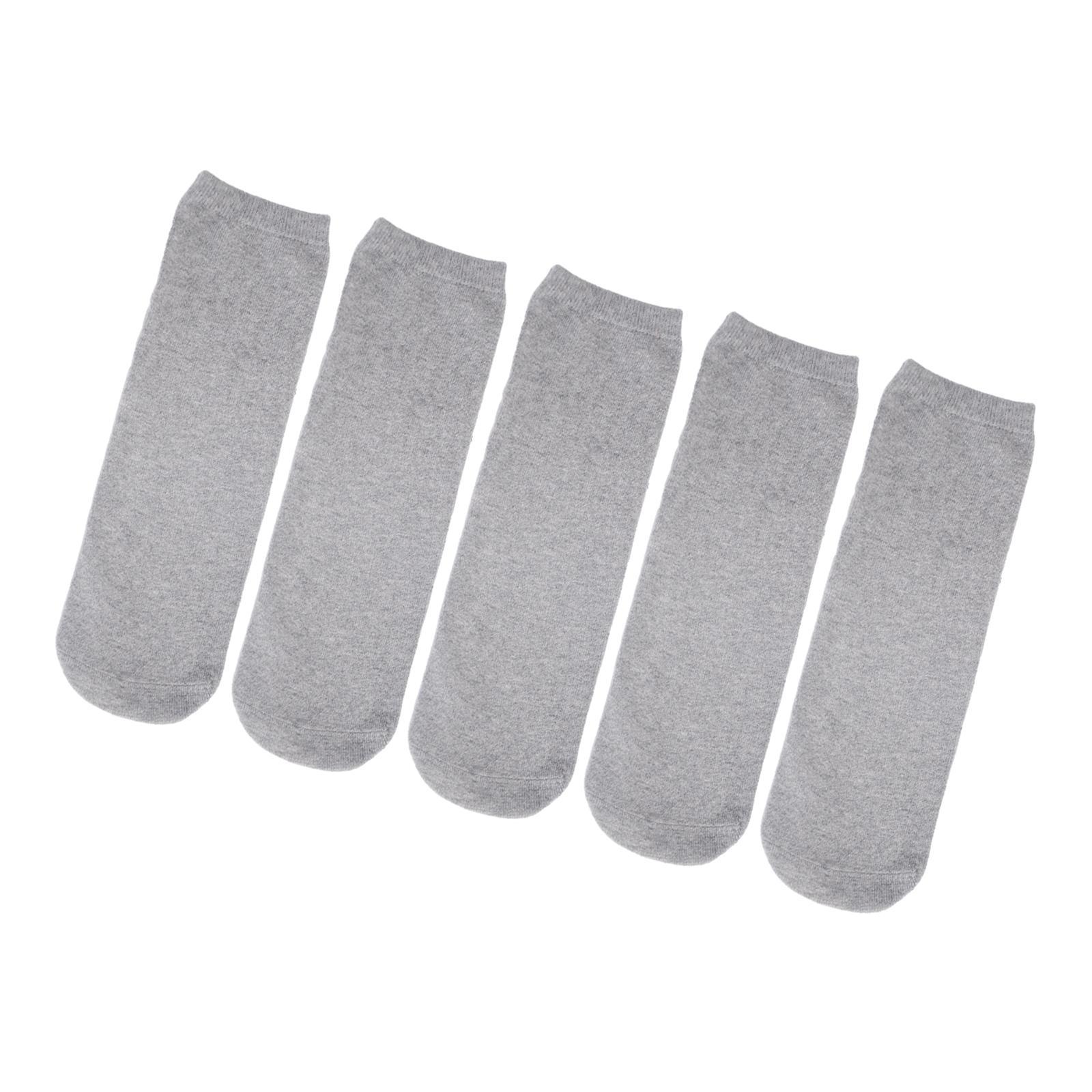 5Pcs Prosthetic Socks Cotton below Knee Grey Elastic Amputee Socks for Women