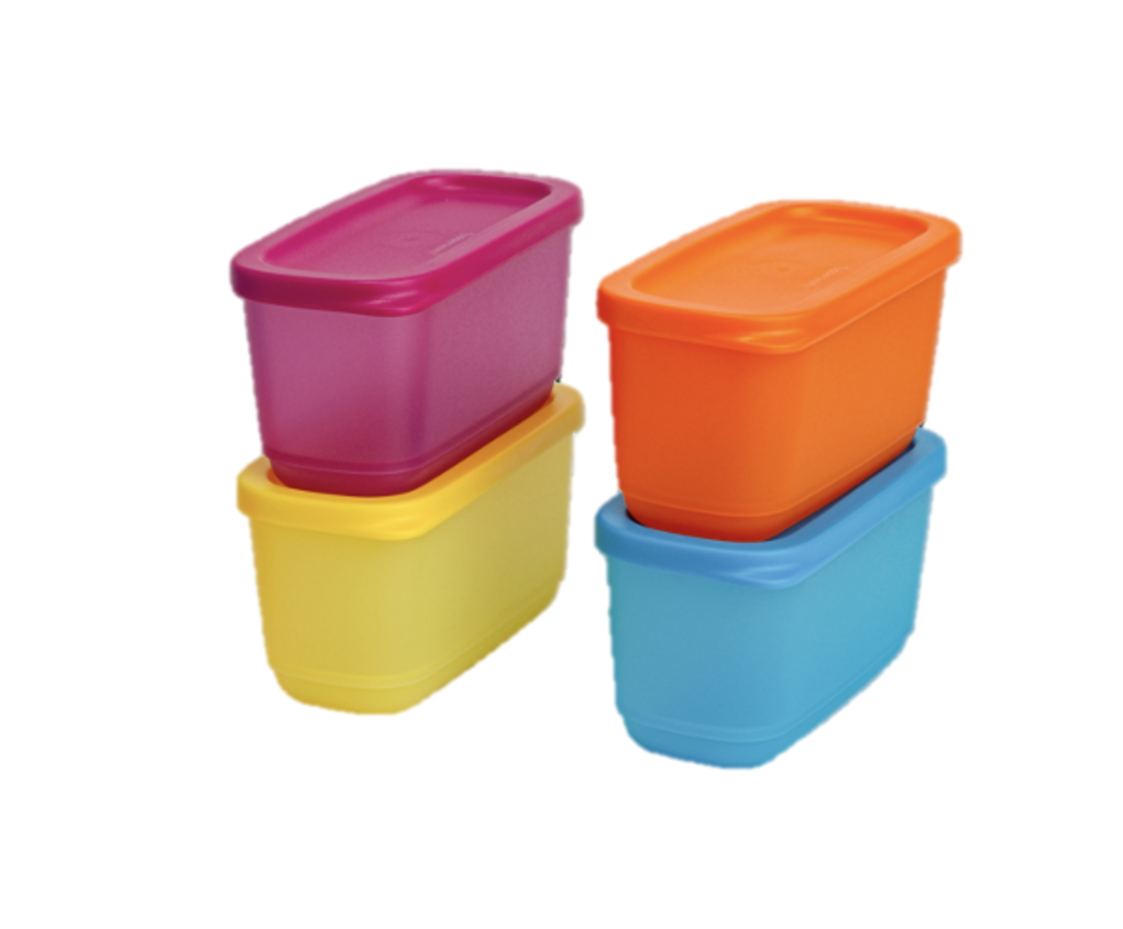 Bộ hộp Tupperware Mini Rectangular 250ml (4 Hộp)