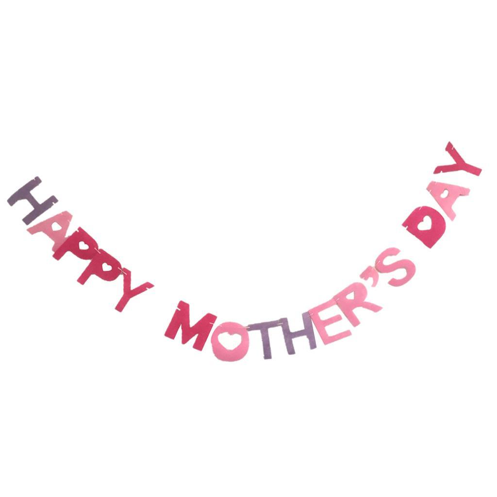 Mother's Day Decorations Happy Mother's Day Mom Banner Garland Photo Props