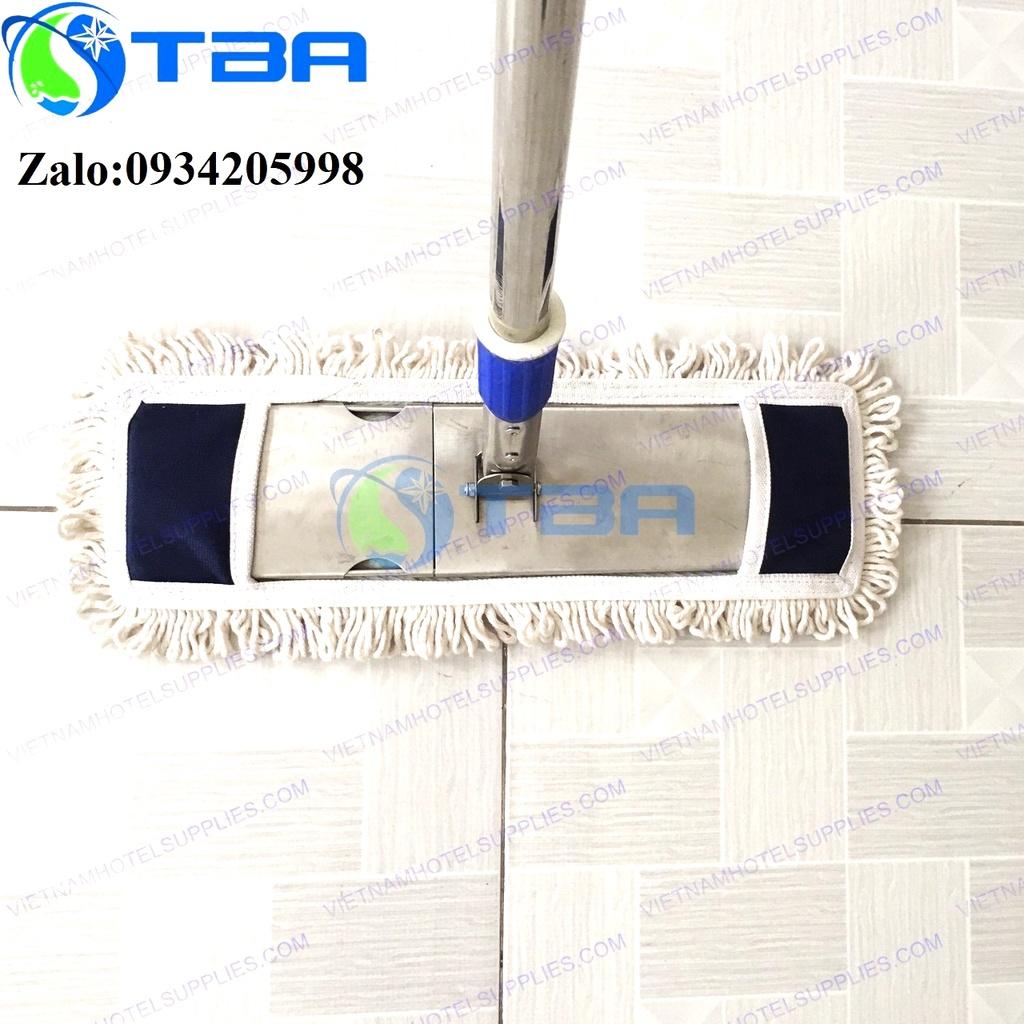 Cây lau sàn công nghiệp bản 45cm cán tăng đơ nhập khẩu sợi cotton màu trắng siêu thấm hút