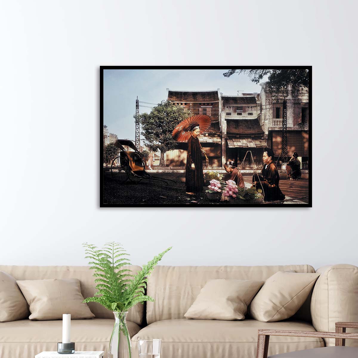 Tranh treo tường phong cảnh Hà Nội xưa - HNX012