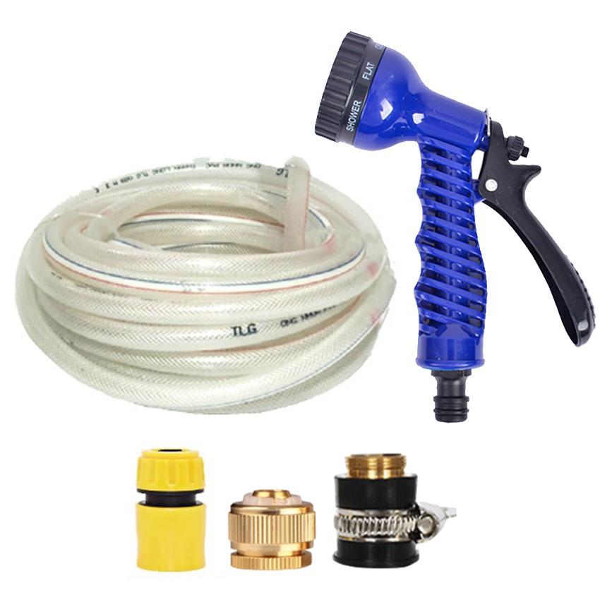 Bộ dây và vòi xịt tăng áp lực nước,rửa xe, tưới cây 15m  206843