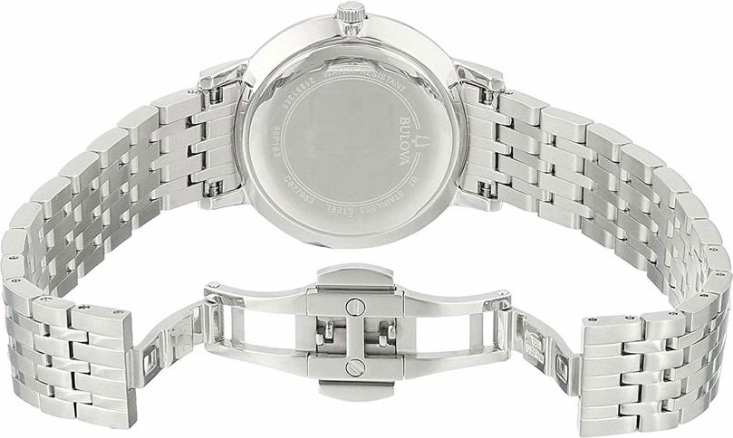 Đồng Hồ BULOVA Nữ Đính Kim Cương Dây Kim Loại Pin-Quartz 96P183 - Mặt Trắng (31mm)