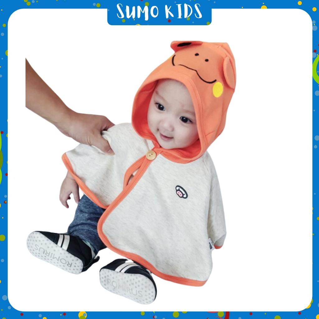 Áo Choàng Cho Bé Hàng Cao Cấp Chất Cottong Da Cá, Áo Choàng Con Ếch Chống Nắng Cho Bé - SUMO KIDS