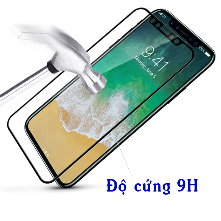 Kính Cường Lực Cho Iphone X / XS - Màu Đen - Full Màn Hình - Hàng Chính Hãng