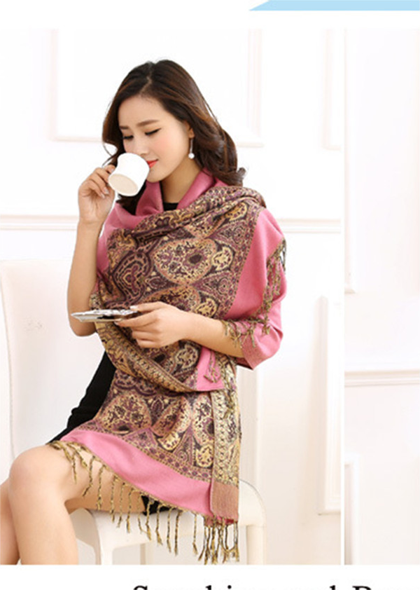 Khăn Pashmina Thêu Kim Tuyến – PMT903
