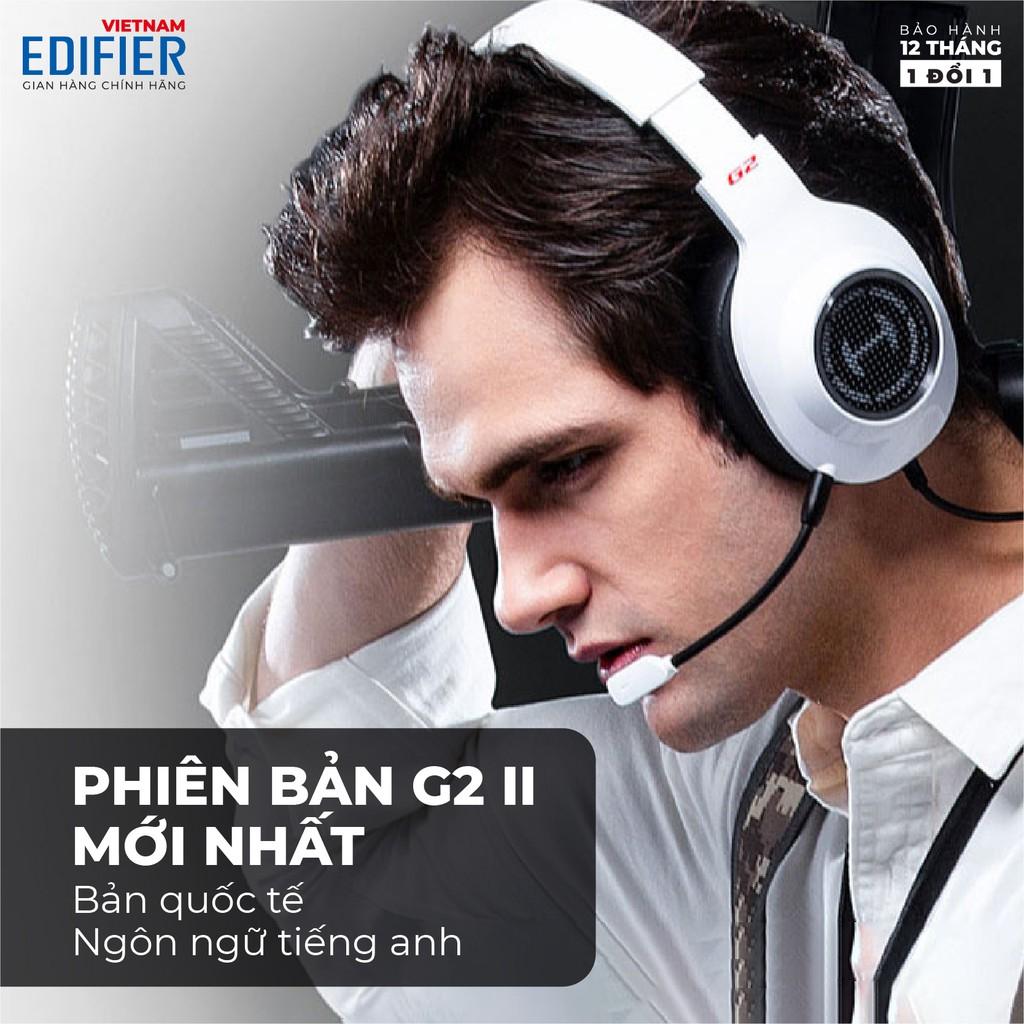 Tai nghe gaming 7.1 EDIFIER G2 II Bản quốc tế mới nhất - Hỗ trợ Mic chống ồn - Âm thanh giảm lập 7.1 - chính hãng