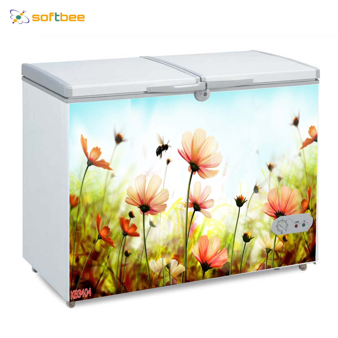 Miếng dán tủ đông ngang, chất liệu decal chống nước, có sẵn keo mặt sau, độ bám dính tốt, kích thước 0.9m x 1.5m / miếng