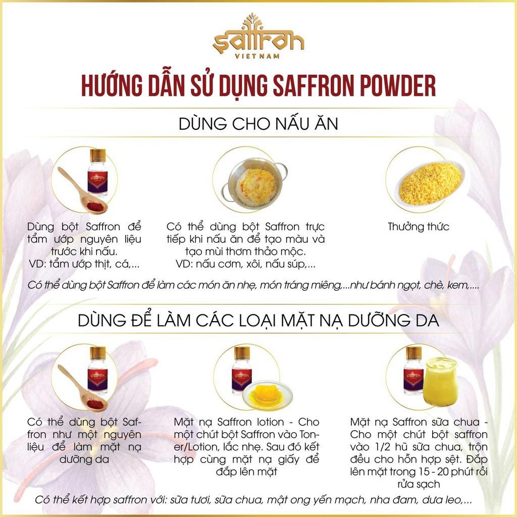 Bột Saffron Nhụy hoa Nghệ tây Salam 1gr/lọ tặng chai thủy tinh 300ml