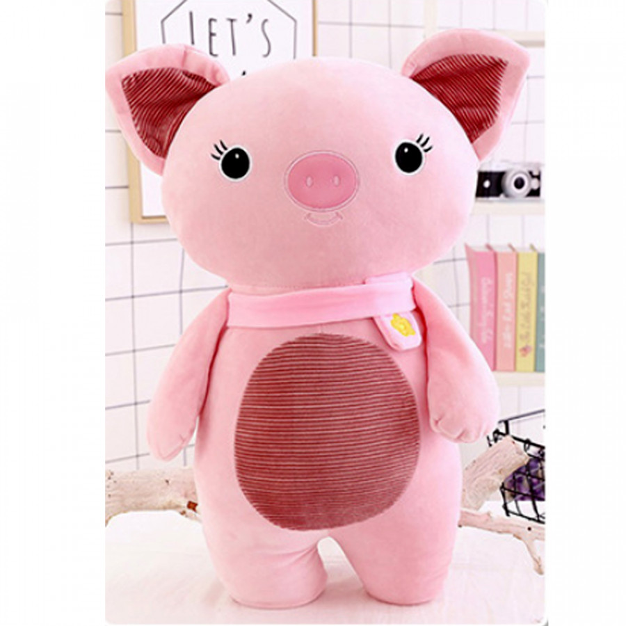 Thú Bông Heo Quàng Khăn 30CM Hàng Nhập Siu Cute, Bông Mềm Mịn, An Toàn Cho Bé