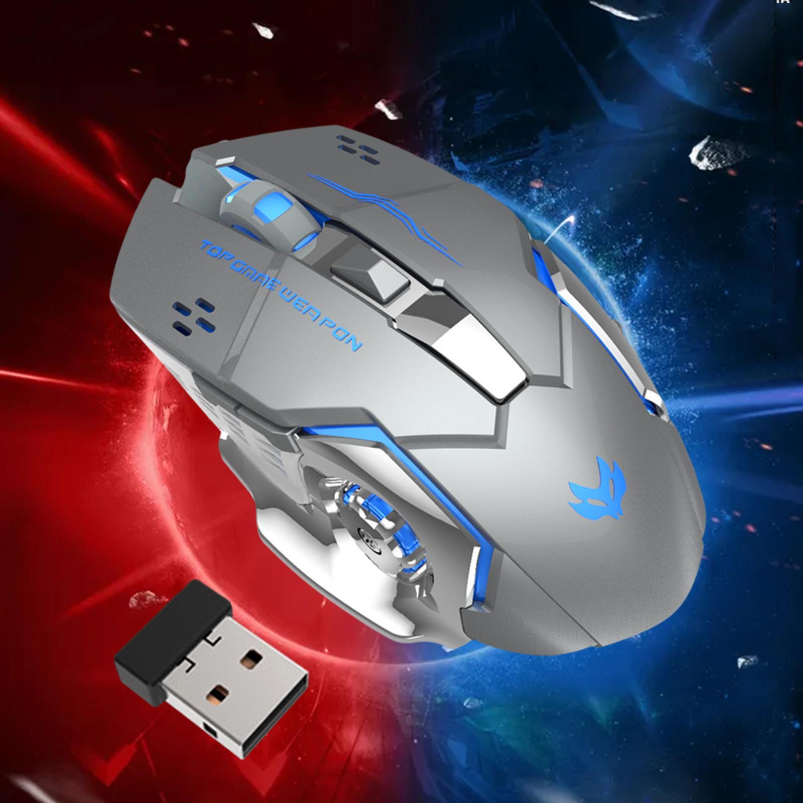 2.4G Wireless Mouse + USB Receiver Office Mouse 3 Adjustable DPI 6 Buttons