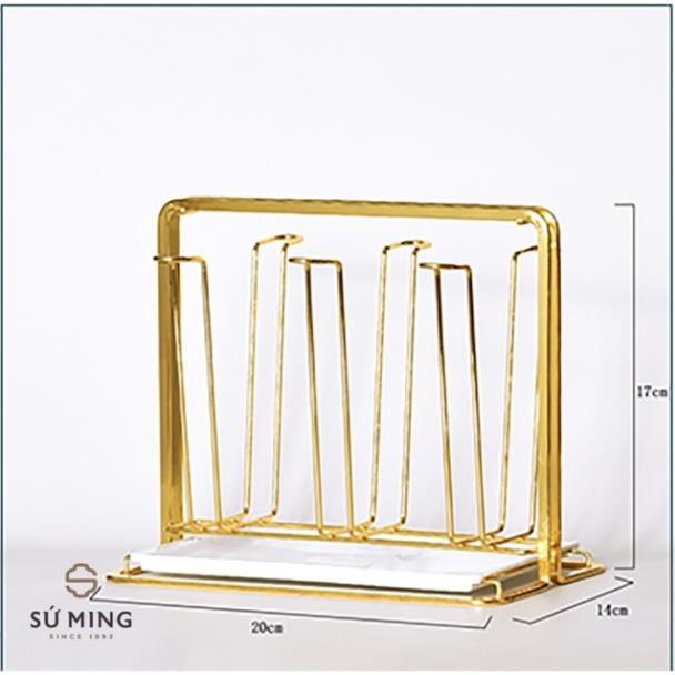 Khay cắm cốc, giá úp cốc inox vàng cao cấp sang chảnh mẫu mới nhất 2020