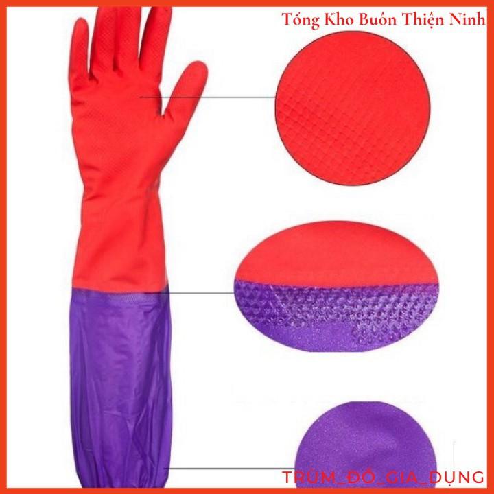 Găng tay cao su lót nỉ