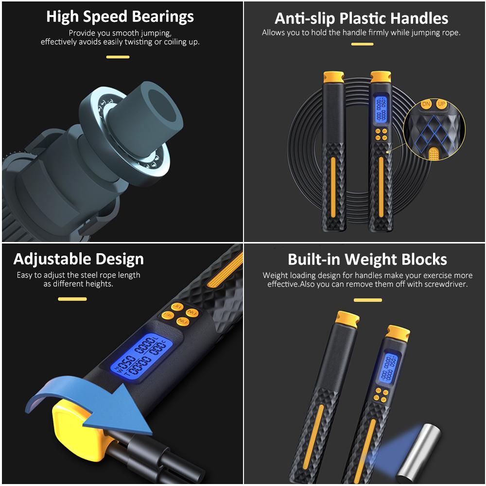 Dây Nhảy Thông Minh Kỹ Thuật Số Đếm Bước Nhảy