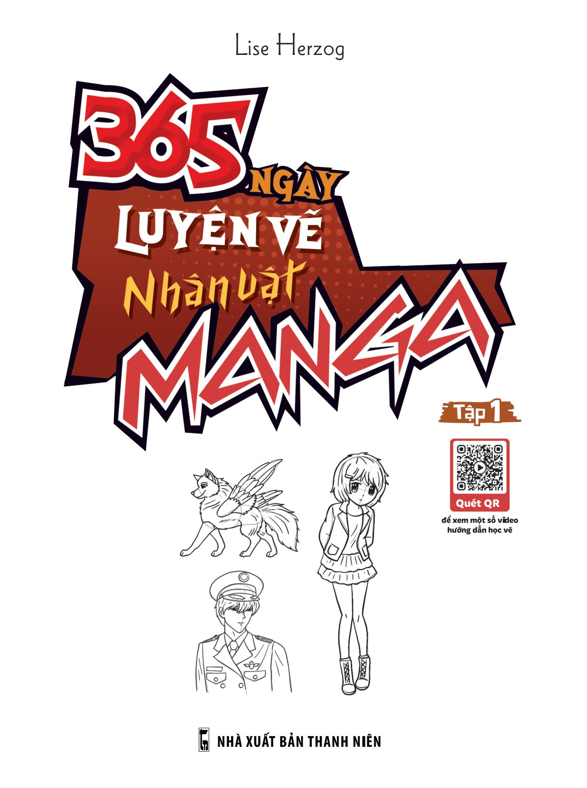 365 Ngày Luyện Vẽ Nhân Vật Manga - Tác Giả Lise Herzog  (MGB)