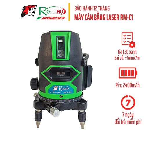 Máy cân bằng Laser 5 tia xanh ROMANO RM-C1, Cân mực tự động