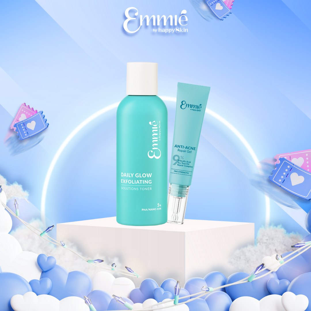 Combo Acid Toner + Gel Giảm Mụn Cấp Tốc 3 Tác Động Emmié by Happyskin