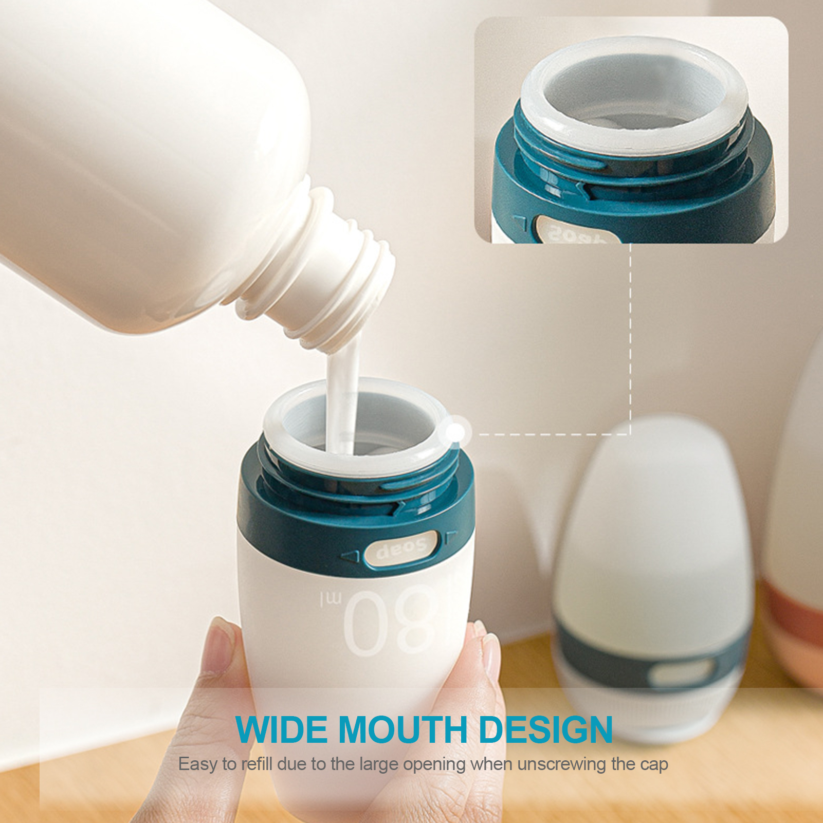 Lọ Silicon chiết mỹ phẩm, dầu gội đi du lịch 50-80ml