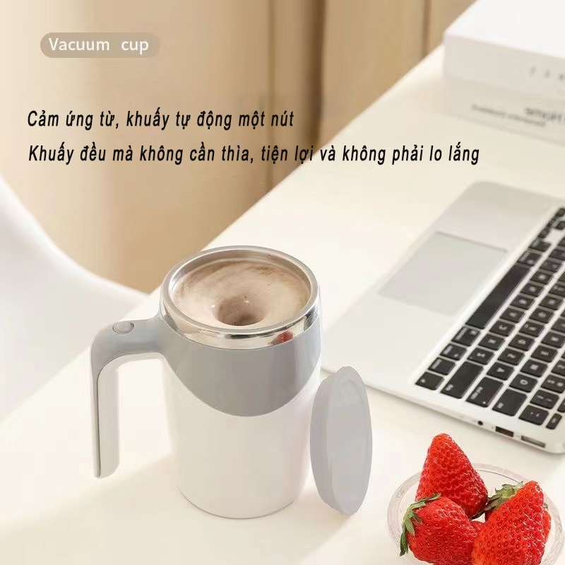Cốc khuấy tự động dùng pin siêu tiện chất liệu thép 304 không rỉ giữ nhiệt tốt - Hàng chính hãng dododios
