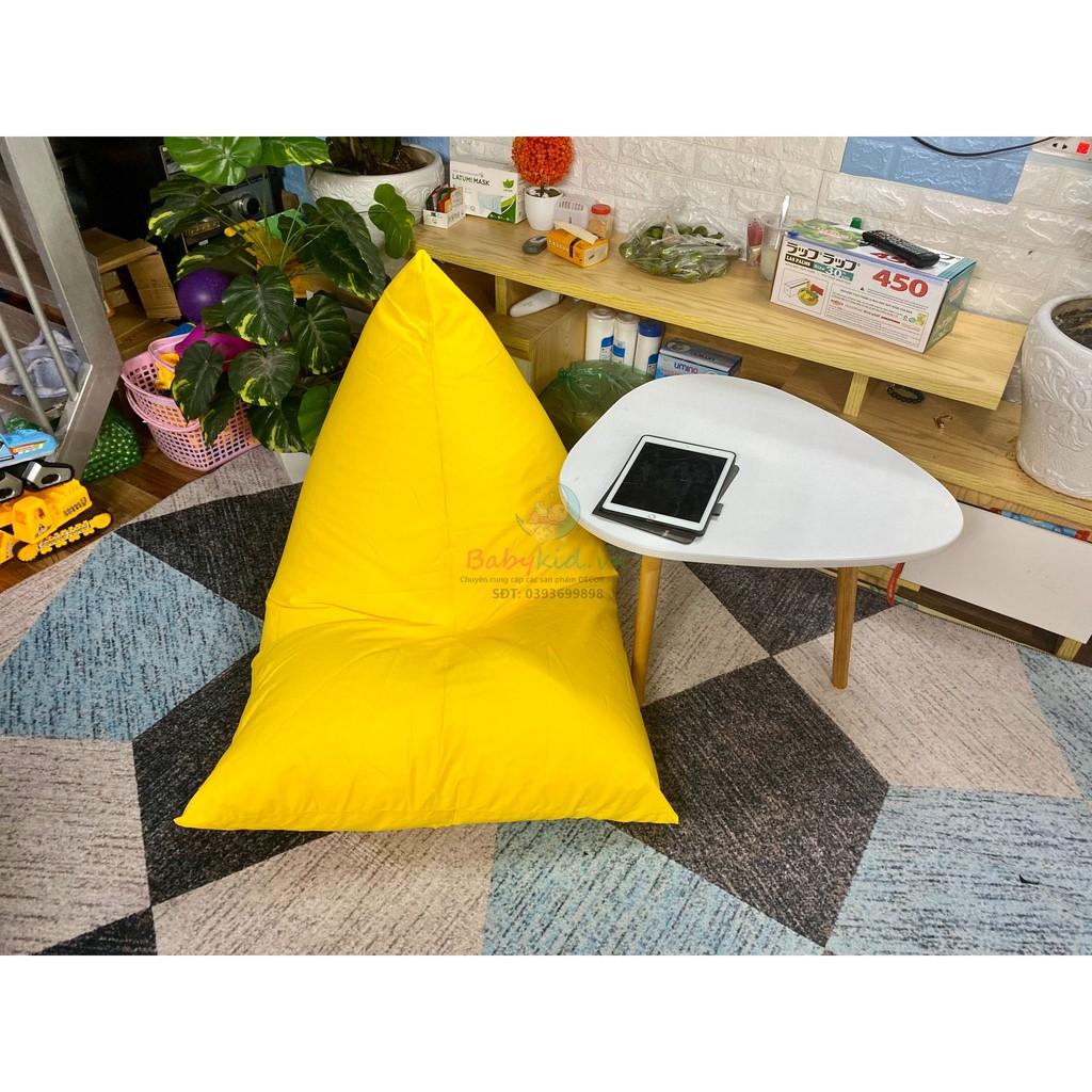 Ghế lười dáng thuyền đơn màu, Size 120cm, vải kaki/da lộn, có xốp sẵn, 2 lớp