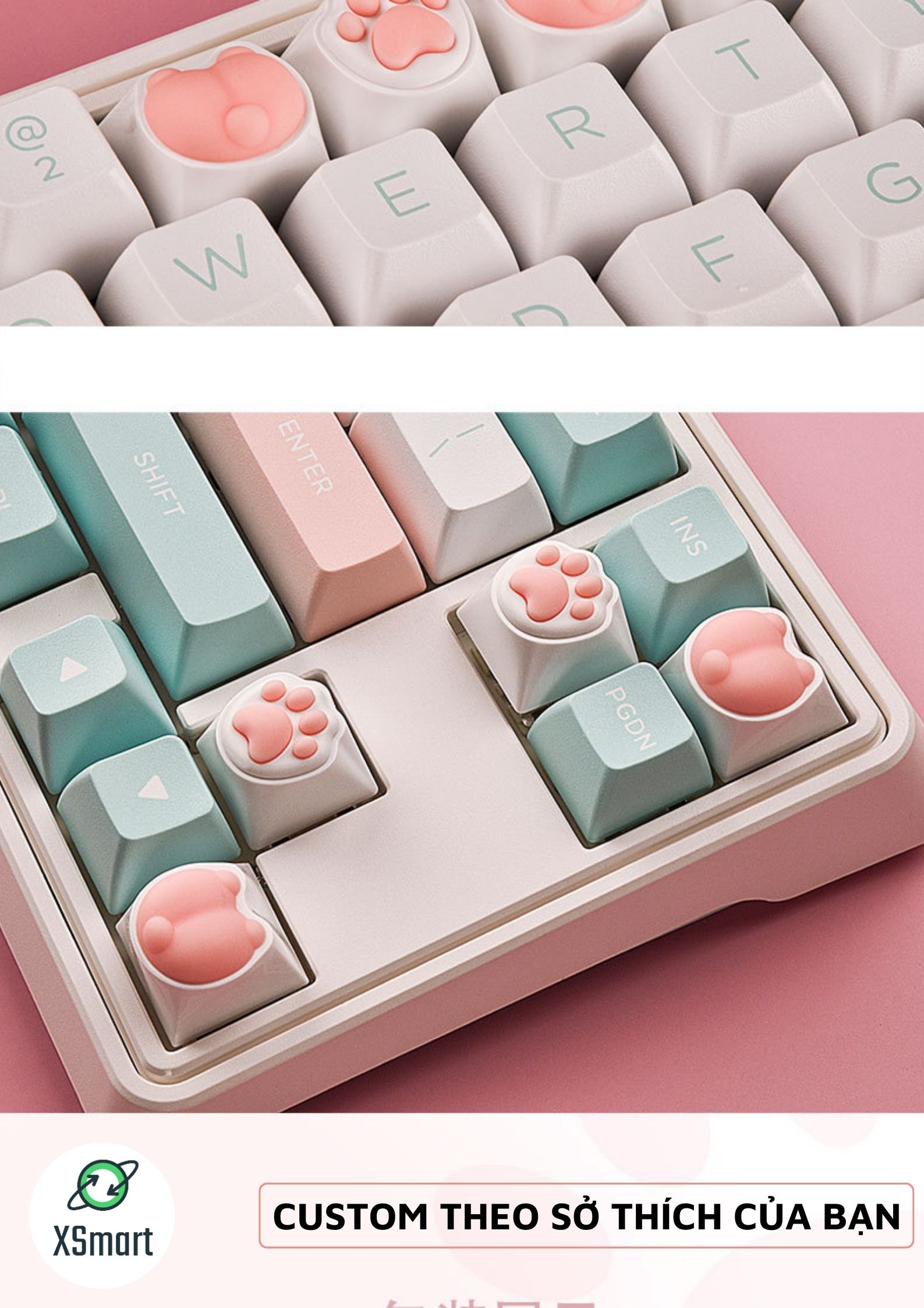 Hình ảnh Keycap Lẻ Siêu Dễ Thương CUTE Cao Cấp Phủ Silicon Full Box Custom - Hàng Chính Hãng