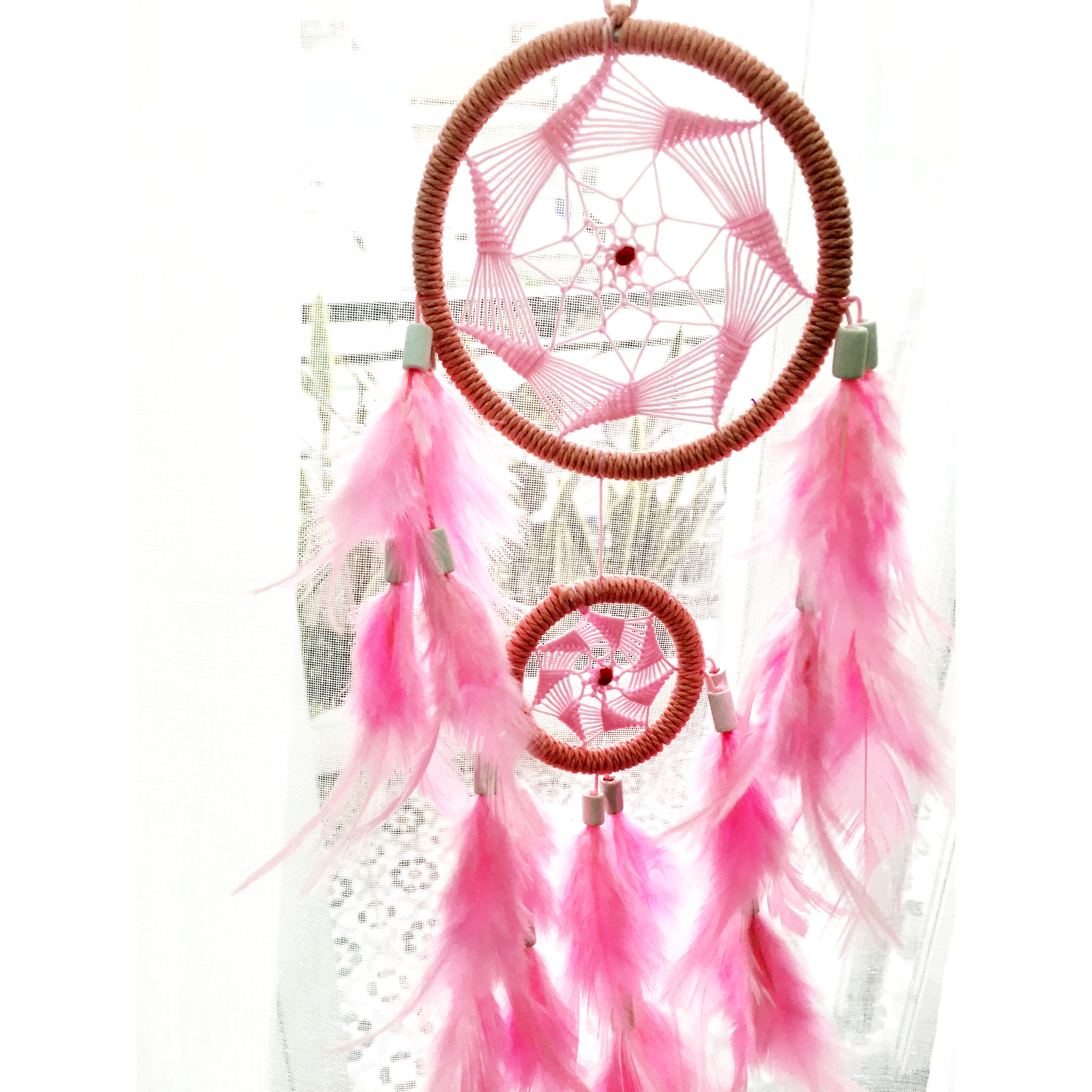 Quà Tặng Trang Trí Handmade DREAM CATCHER 2 tầng (Phát Màu Ngẫu Nhiên)