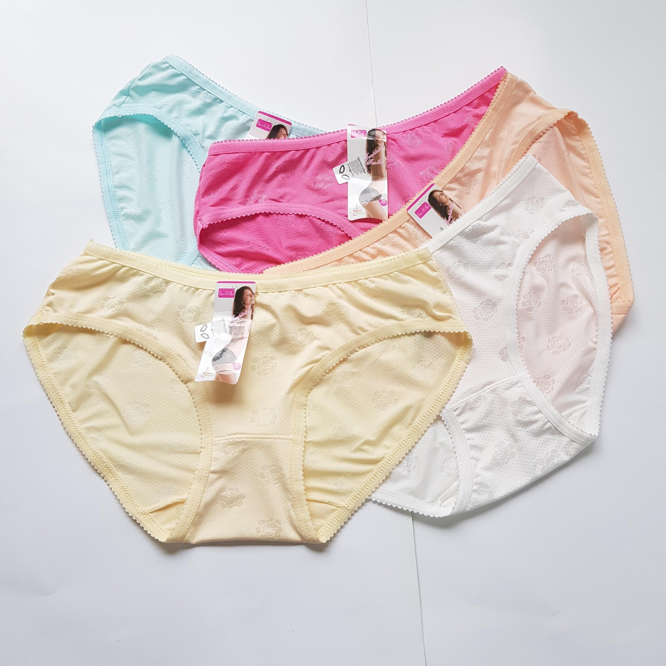 Combo 10 quần lót thông hơi hoa chìm fom to từ 48-58kg siêu đẹp