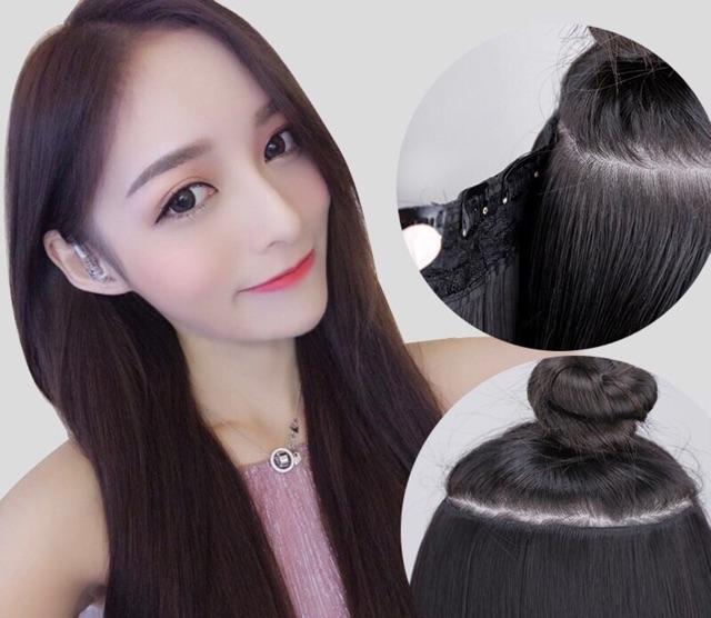 TÓC GIẢ KẸP THẲNG DÀY 200G DÀI 60CM