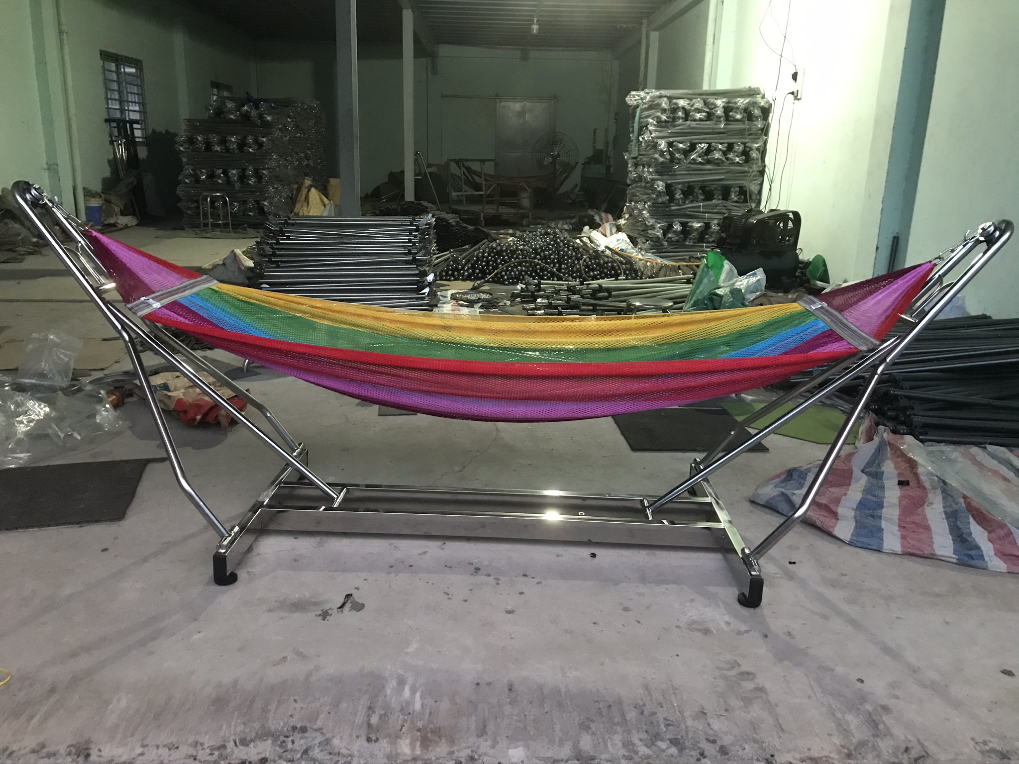 Bộ võng inox chân hộp cao cấp An Bình H36 tải trọng 250kg chất liệu inox 100% hàng chuẩn
