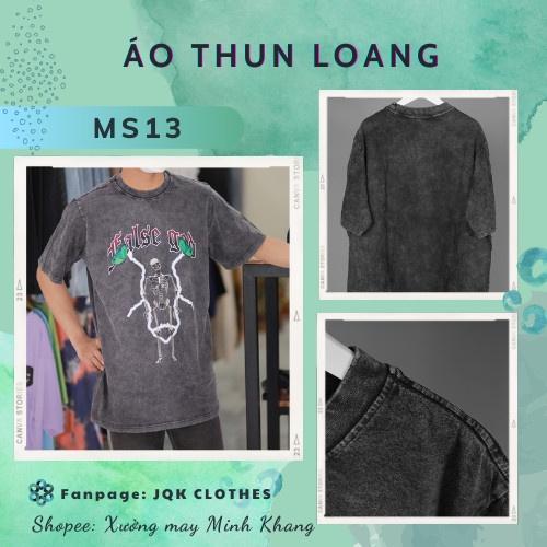 Áo thun loang đen FALSE GOD nam nữ tay lỡ chất liệu cotton 100% phối dáng unisex