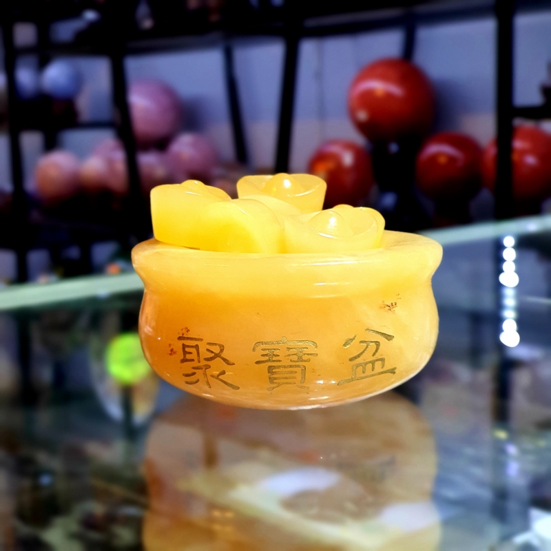 Bát Tụ Bảo Đá Ngọc Hoàng Long Thiên Nhiên Size Nhỏ - BTBCT0004