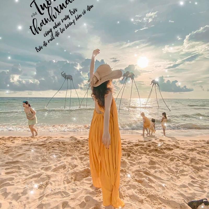 đầm maxi dập ly yếm