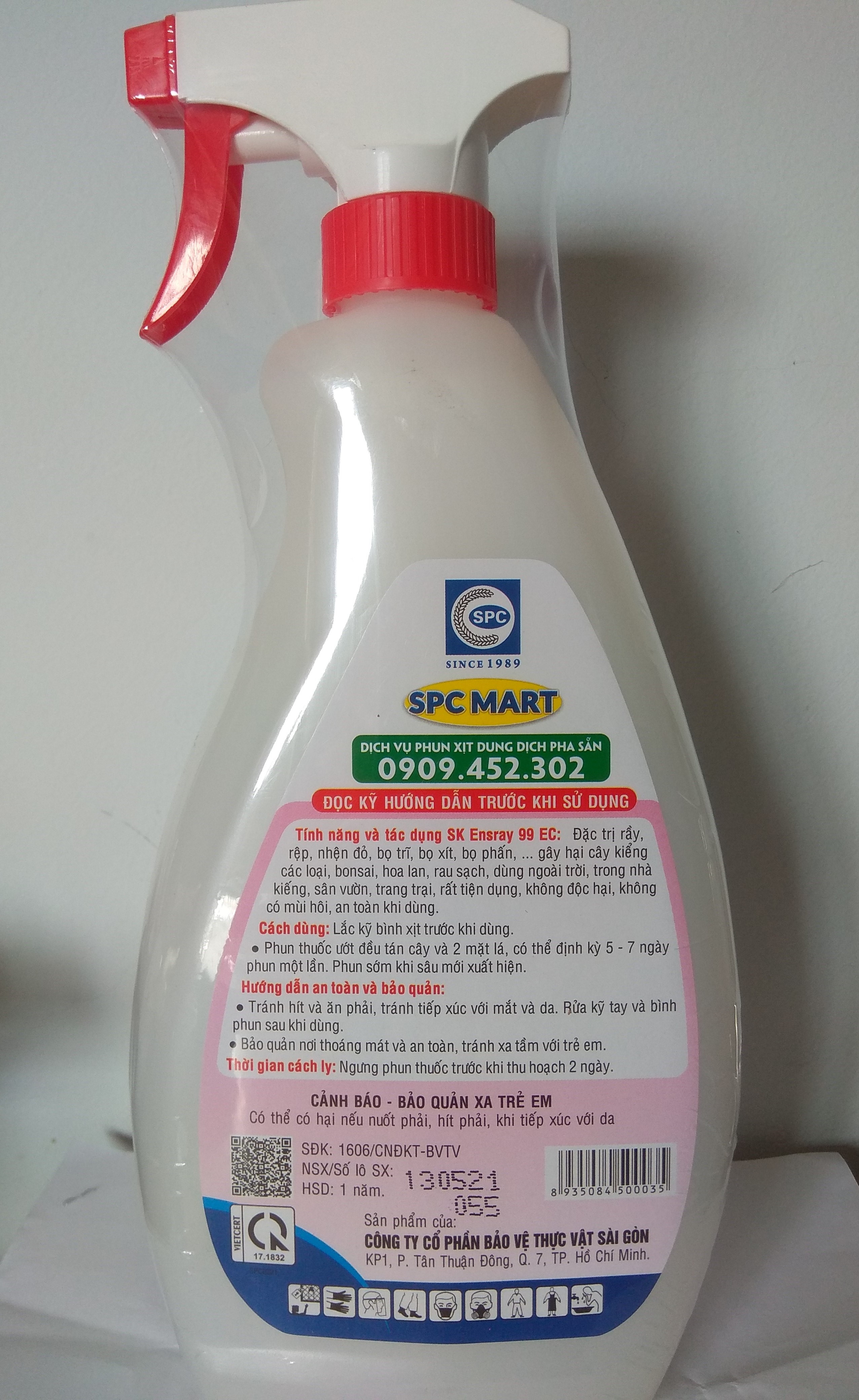 Dầu khoáng SK Enspray 99 trừ bọ trĩ và nhện đỏ - chai XỊT 650ml