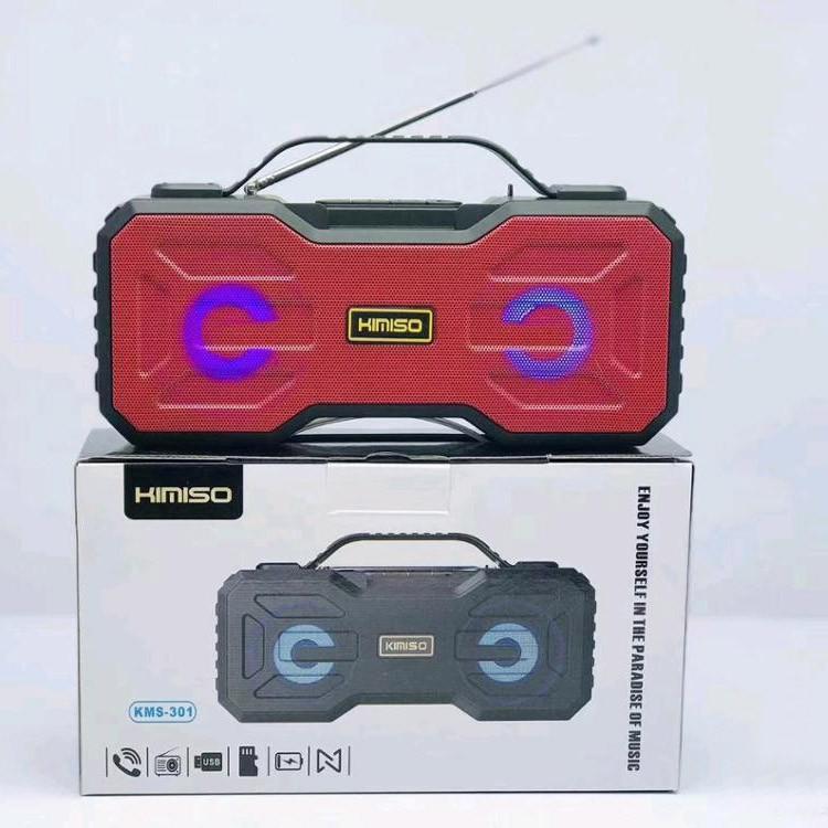 Loa bluetooth siêu bền KIMISO KMS-301 TWS hỗ trợ kết nối cùng lúc 2 loa - tích hợp quai xách tiện lợi