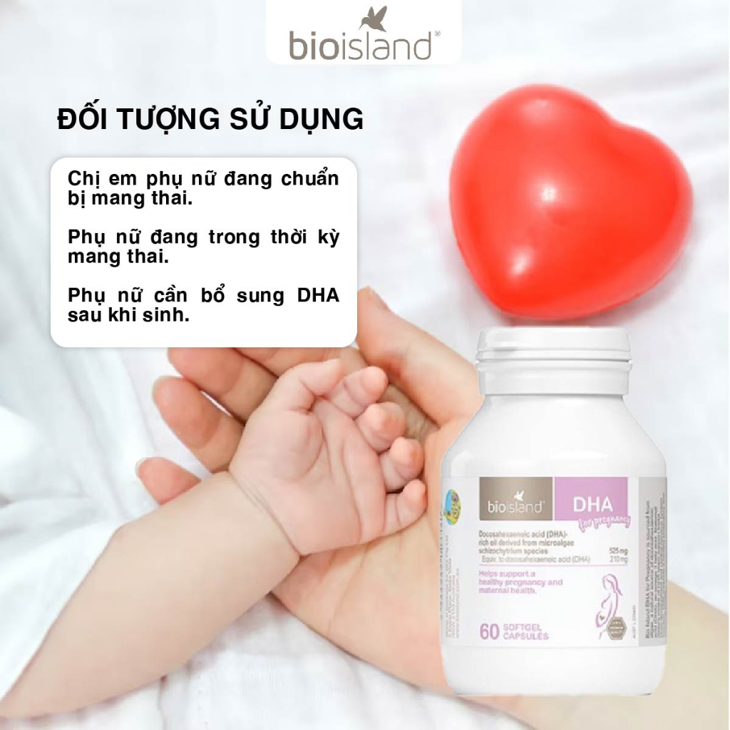 Viên uống DHA Bio Island cho bà bầu (60 viên)