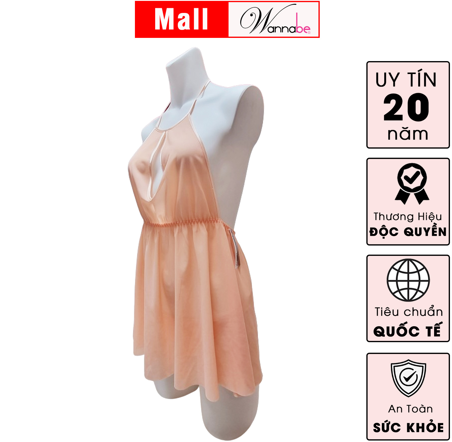 Váy ngủ lưới WANNABE DNC12 đầm ngủ sexy trong suốt mong manh khiến chàng luôn mơ mộng TẶNG QUẦN ĐỒNG BỘ