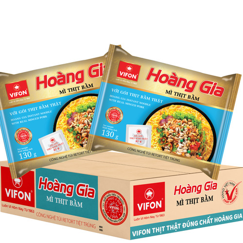 Thùng 18 Mì Thịt Bằm HOÀNG GIA VIFON (130gr / Gói)