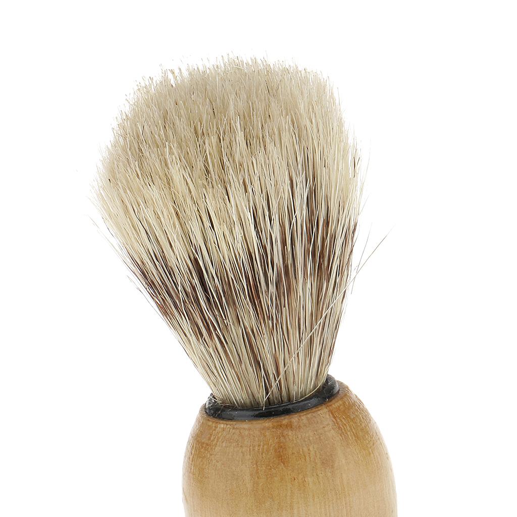 Soft Professional Barber Salon Home Hair Beard Shave Shaving Brush Wooden Handle Tool